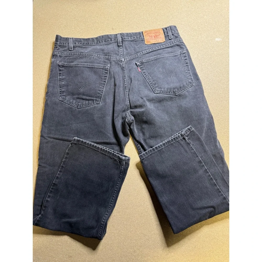 Levi's vtg y2k 505 Regular Fit Straight Leg faded Black Denim Jeans Mens W40 L30